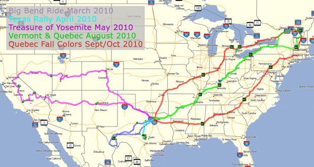 Summer 2010 Trips Motorcycle Journeys